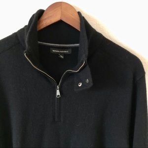 Banana Republic Merino Wool quarter zip sweater XL